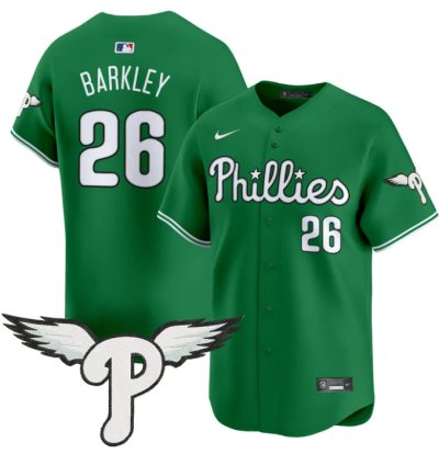 Saquon Barkley Jersey 26 Philadelphia Phillies 2025 Vapor Premier Limited Stitched Kelly Green