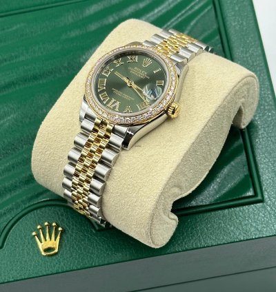 Rolex Datejust 31 Diamond Bezel Green Vi Jubilee