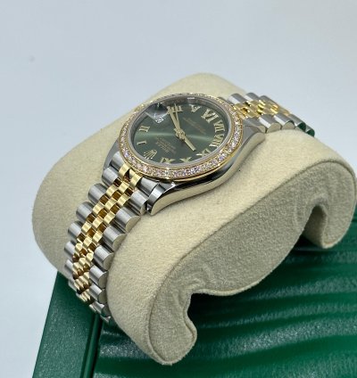 Rolex Datejust 31 Diamond Bezel Green Vi Jubilee