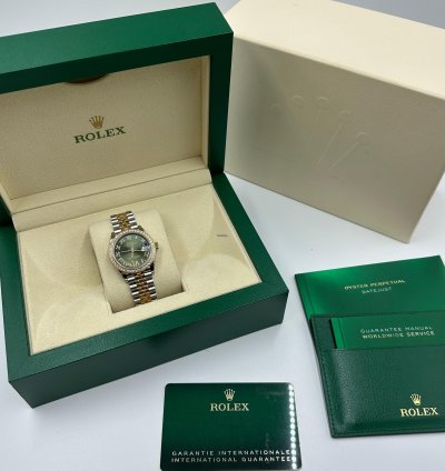Rolex Datejust 31 Diamond Bezel Green Vi Jubilee
