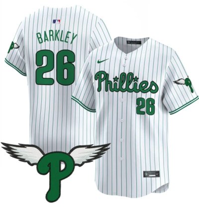 Saquon Barkley Jersey 26 Philadelphia Phillies 2025 Vapor Premier Limited Stitched Pinstripe