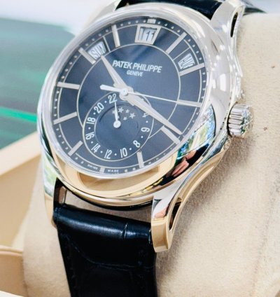 Patek Philippe Annual Calendar Complications 5205g-013 Blue 18k White Gold Men Watch Box Paper Mint