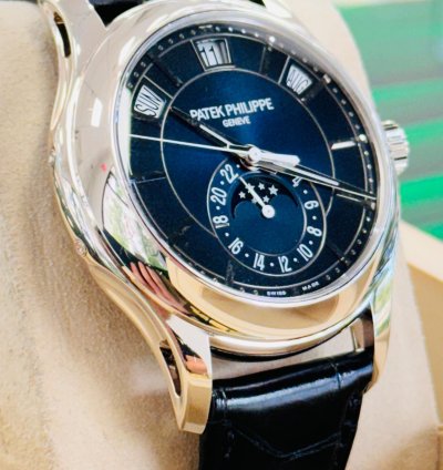 Patek Philippe Annual Calendar Complications 5205g-013 Blue 18k White Gold Men Watch Box Paper Mint