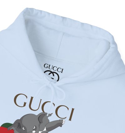 Gucci Elephant Light Blue Hoodie - Size Usa