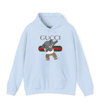Gucci Elephant Light Blue Hoodie - Size Usa