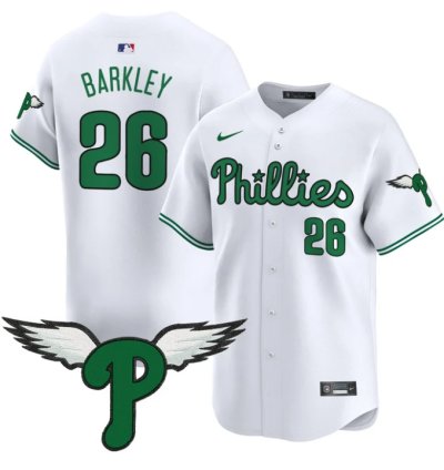 Saquon Barkley Jersey 26 Philadelphia Phillies 2025 Vapor Premier Limited Stitched White