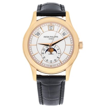 Patek Philippe Annual Calendar Complications 5205r-001 Rose Gold Silver Dial Mens Watch Complete