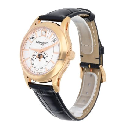 Patek Philippe Annual Calendar Complications 5205r-001 Rose Gold Silver Dial Mens Watch Complete