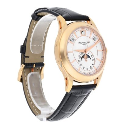 Patek Philippe Annual Calendar Complications 5205r-001 Rose Gold Silver Dial Mens Watch Complete
