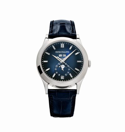Patek Philippe Annual Calendar Complications 5396g-017 Annual Calendar Moon Phases White Gold Blue Dial 2024