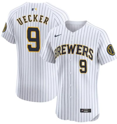 Men Bob Uecker 9 Milwaukee Brewers Alternate Alternate Elite Jersey - White