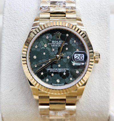 Rolex Datejust 31 Green Floating Diamond Dial