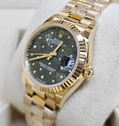 Rolex Datejust 31 Green Floating Diamond Dial