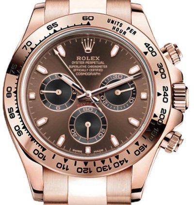 Rolex Daytona 116505 Daytona 18kt Rose Gold Chocolate Stick Dial 40mm