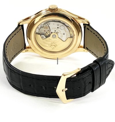 Patek Philippe Annual Calendar Complications Annual Calendar 40mm 5205r-010 Rose Gold With Black Leather Watch Black Dial 2017