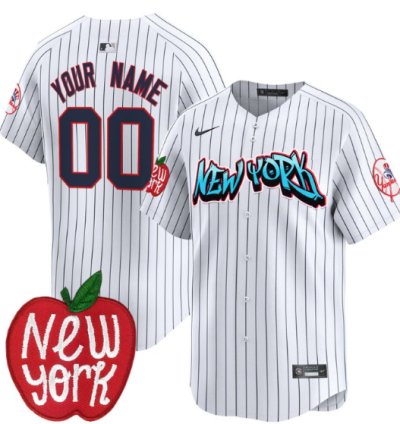 Custom New York Yankees Jersey Apple Patch Vapor Premier Limited All Stitched Pinstripe