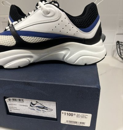 Dior B22 Sneakers White Black Blue
