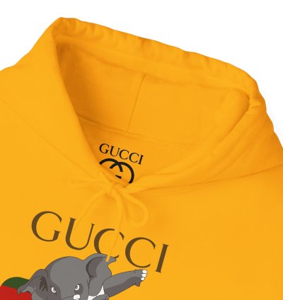 Gucci Elephant Gold Hoodie - Size Usa