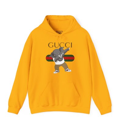 Gucci Elephant Gold Hoodie - Size Usa