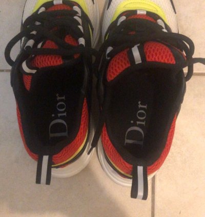 Dior B22 Trainers Black White Neon