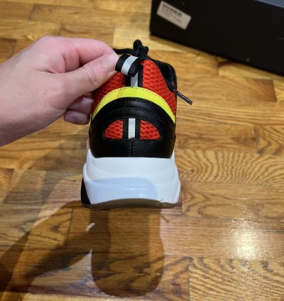Dior B22 Trainers Black White Neon