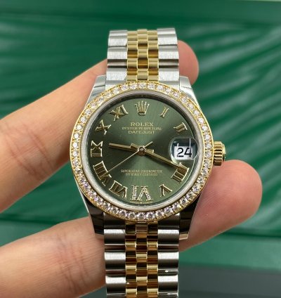 Rolex Datejust 31 Green Roman Jub