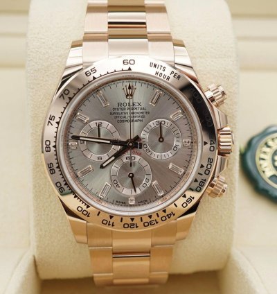 Rolex Daytona 116505 Neu 2023 Sundust Baguette Fullset