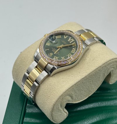 Rolex Datejust 31 Green Roman Oys