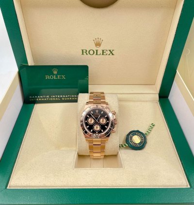 Rolex Daytona 116505 Rose Gold Black Dial Unworn 2022