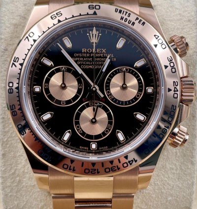 Rolex Daytona 116505 Rose Gold Black Dial Unworn 2022