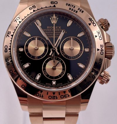 Rolex Daytona 116505 Rose Gold Black Dial Unworn 2022