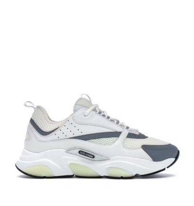 Dior B22 White Silver Sneakers 3sn231yjg