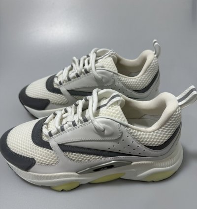 Dior B22 White Silver Sneakers 3sn231yjg