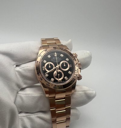 Rolex Daytona 116505 Rose Gold Black Diamond Dial New 2022