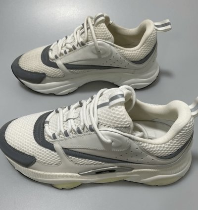 Dior B22 White Silver Sneakers Men Eu 43 Us 10