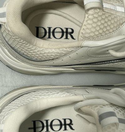 Dior B22 White Silver Sneakers Men Eu 43 Us 10
