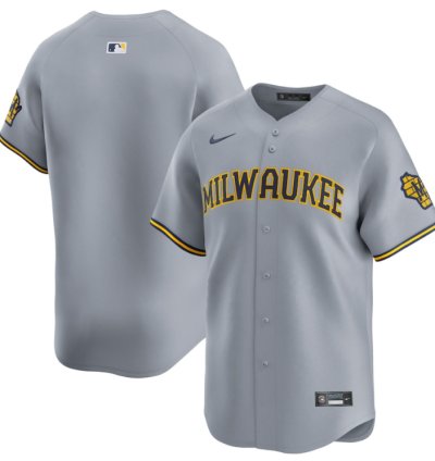 Milwaukee Brewers Away Limited Men Jersey - Gray