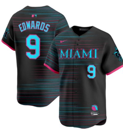 Xavier Edwards Jersey 9 Miami Marlins 2025 City Connect Vapor Premier Limited Stitched