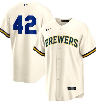Milwaukee Brewers Home 2025 Jackie Robinson Day Men Jersey - Cream
