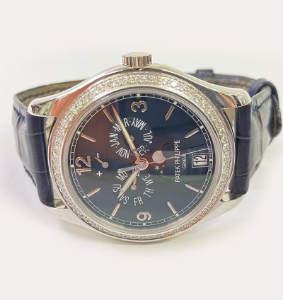 Patek Philippe Annual Calendar Complications Ladies Annual Calendar 5147g-001 White Gold Watch With Blue Leather Watch Blue Dial 2022