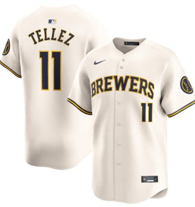Rowdy Tellez 11 Milwaukee Brewers Home Limited Player Men Jersey - Cream