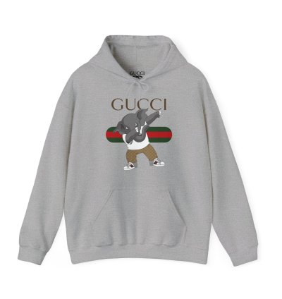 Gucci Elephant Grey Hoodie - Size Usa
