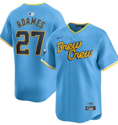 Willy Adames 27 Milwaukee Brewers City Connect Limited Men Jersey - Powder Blue