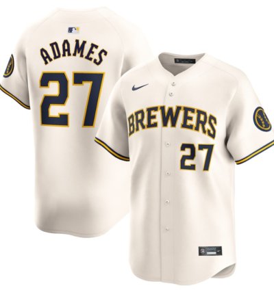 Willy Adames 27 Milwaukee Brewers Home Limited Player Men Jersey - Cream