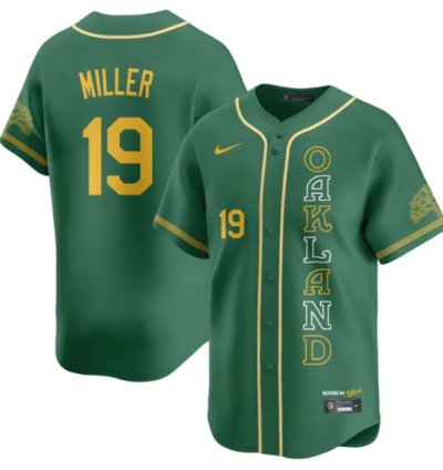 Mason Miller Jersey 19 Oakland Athletics City Connect Concept Stitched Green