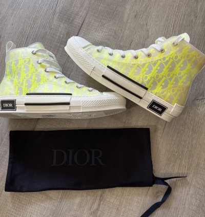Dior B23 High Dior Oblique - White Yellow