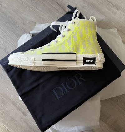 Dior B23 High Dior Oblique - White Yellow