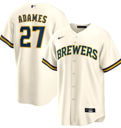 Willy Adames 27 Milwaukee Brewers Men Jersey - White