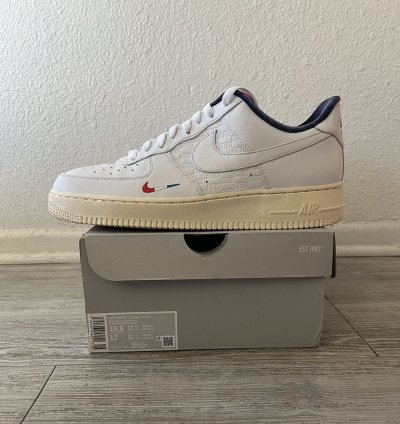 Nike Kith Paris Air Force 1 White Midnight Navy Size 10 5