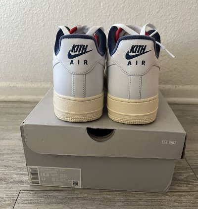 Nike Kith Paris Air Force 1 White Midnight Navy Size 10 5